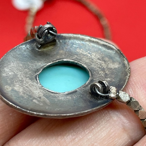 Vintage Turquoise Cameo Necklace - Picture 11 of 11